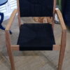 Black Woven Teak Chair