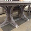 7ft Lugo Table with Lugo bench - Grey Wash