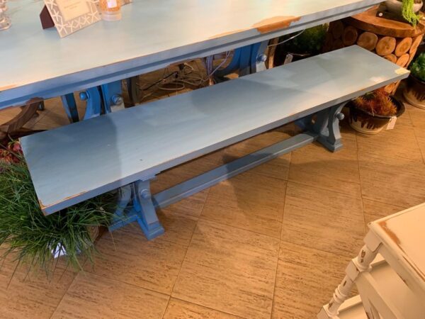 7ft - Lugo Table with Lugo bench - Blue Ocean