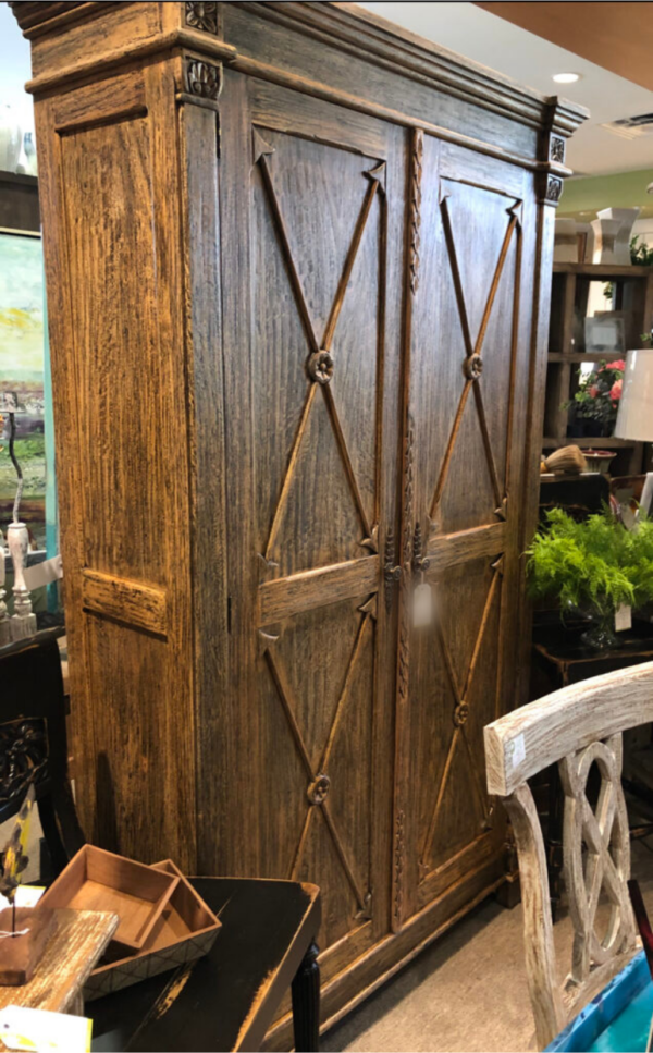 2-Door Arrow Armoire - Black Wash