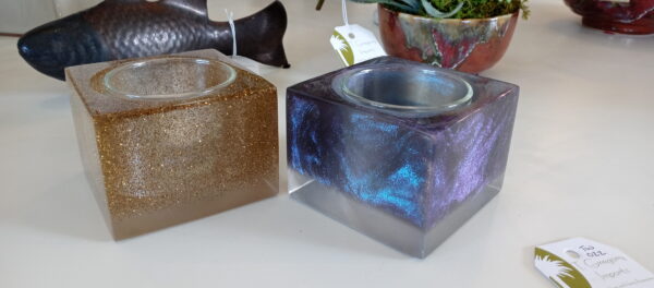 Resin Votive Candle holders - Glitter and Shimmer