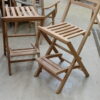 Mexican Folding Teak Chairs - Counter and Bar height