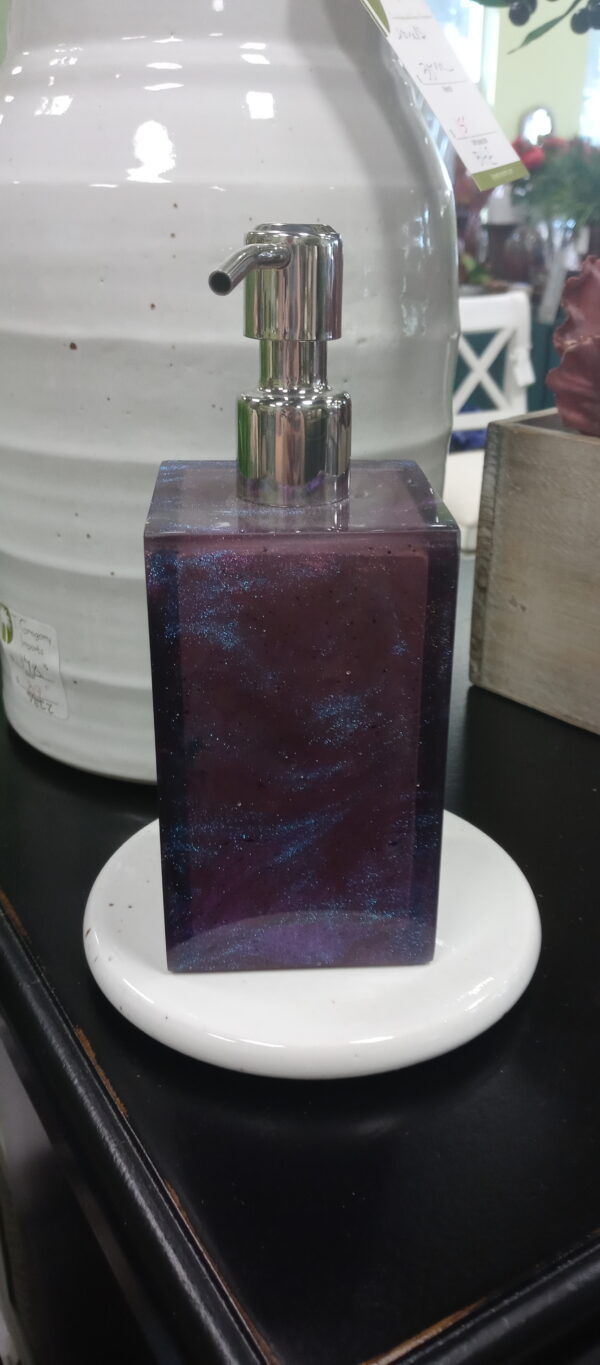 Resin Soap Dispenser - Purple Shimmer