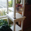 Carved Side Table - White CL