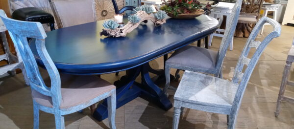 Davos Dining Table - Blue Electric