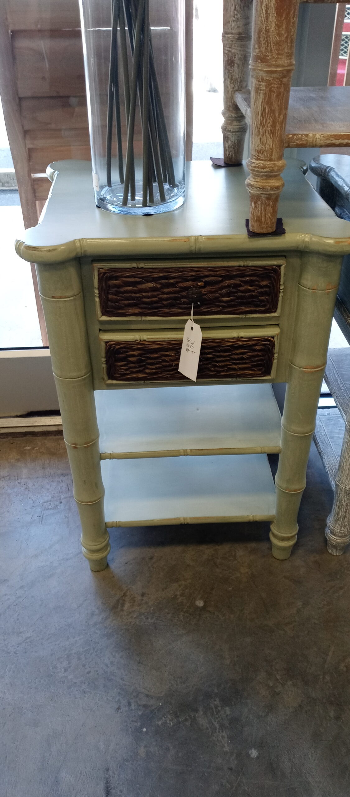 Tropical Night Stand - Celadon Green