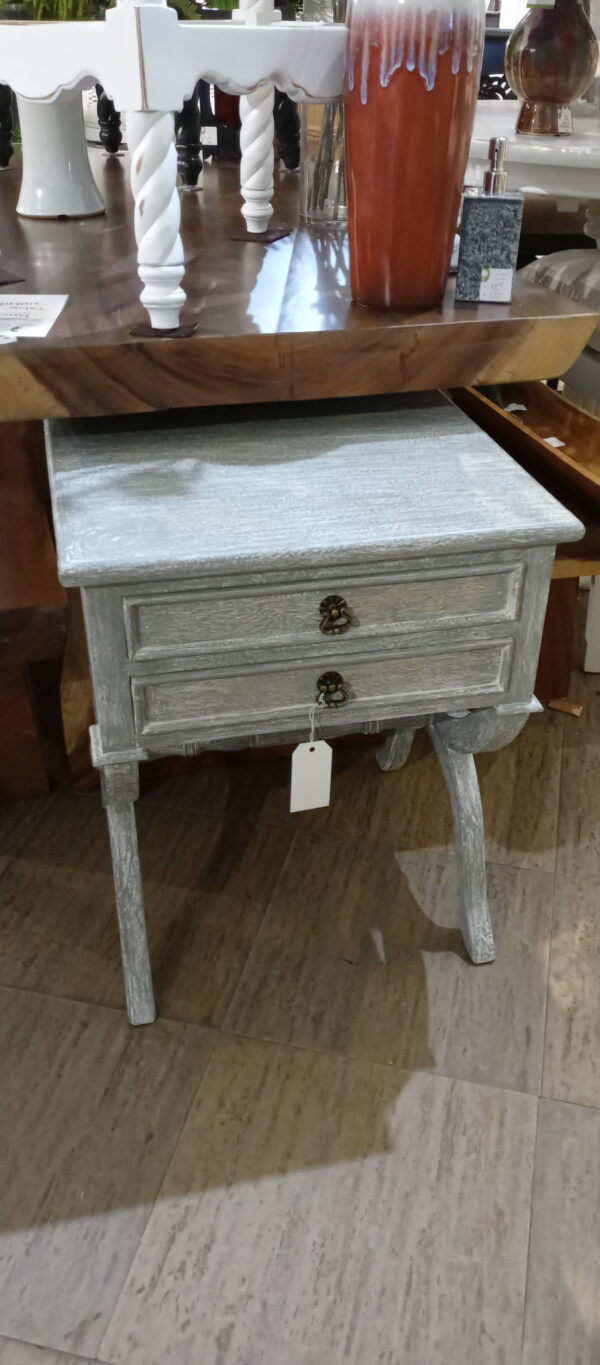 Cannoly Side Table - Grey Wash