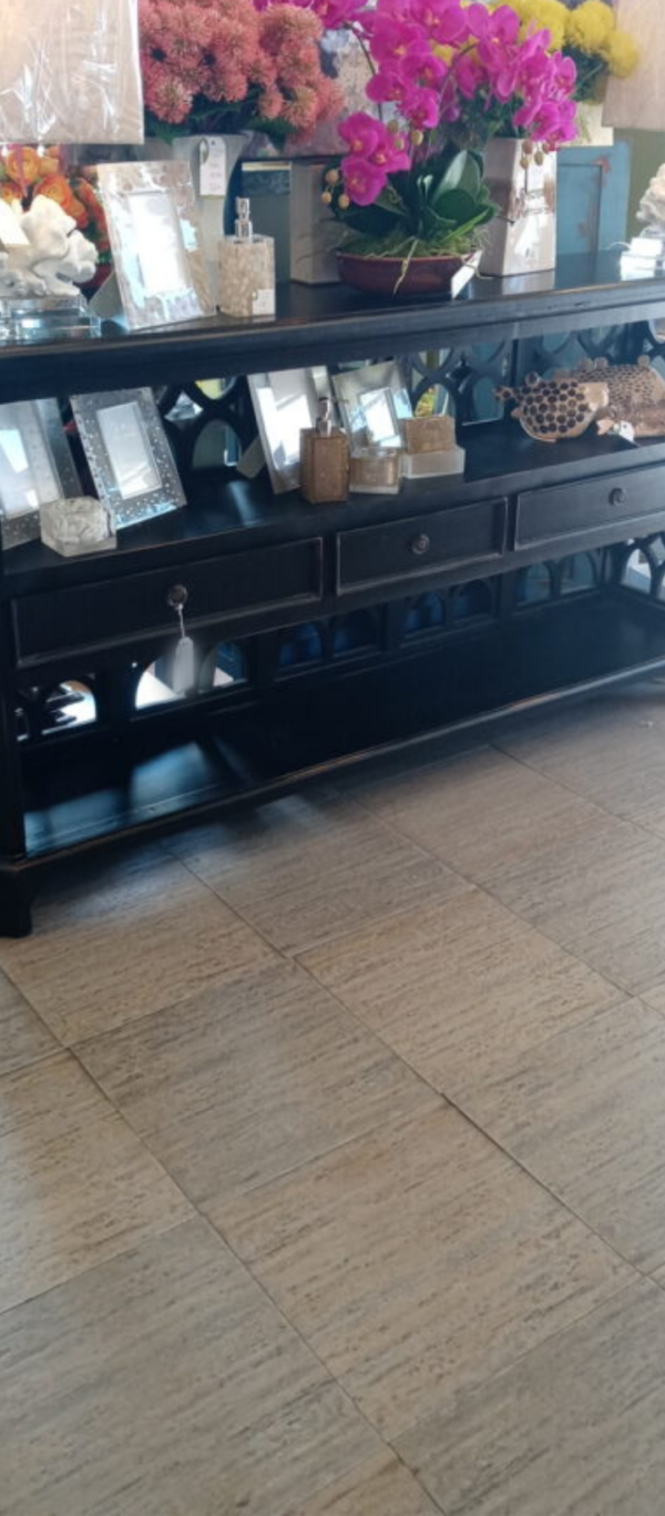 3 Drawer Open Console - Black Electric