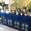 4 door 4 drawer Console - Blue Electric