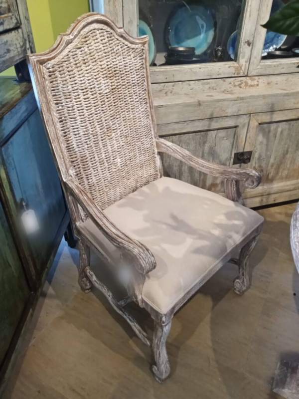 Batik Dining Chair - White Wash