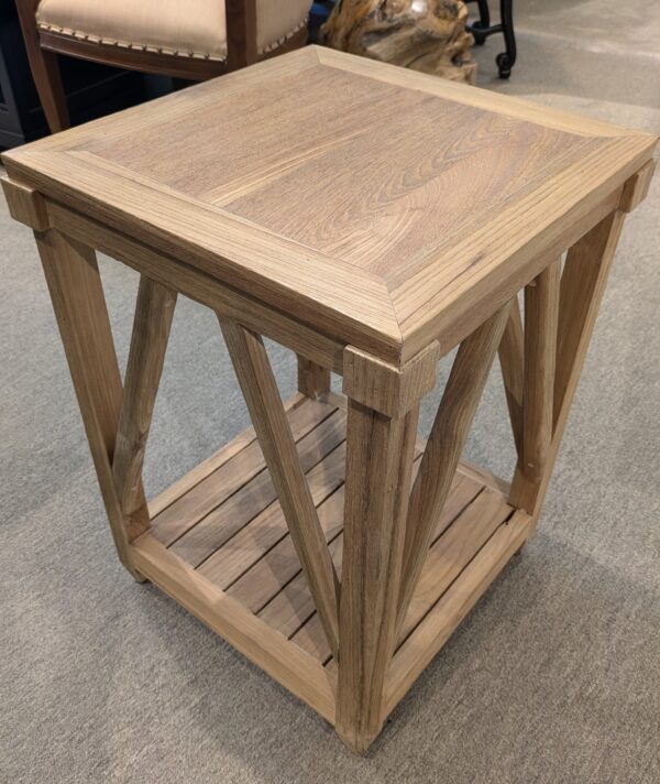 Beam Side Table- Reclaimed Teak