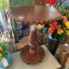 Bevel Lamp Table - Medium Brown