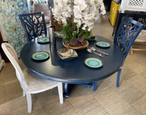 Chatelet Dining Table Blue Electric