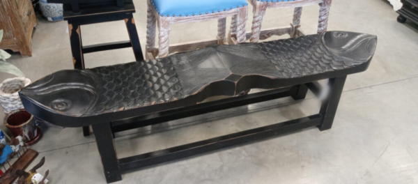 Fish Bench - 2 Seater - Black Electric