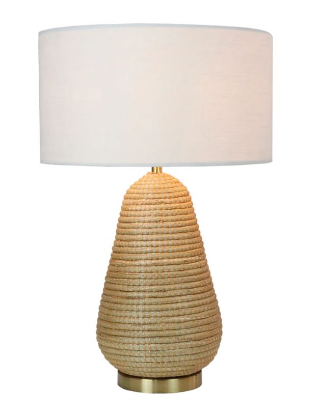 Golden aqua table lamp