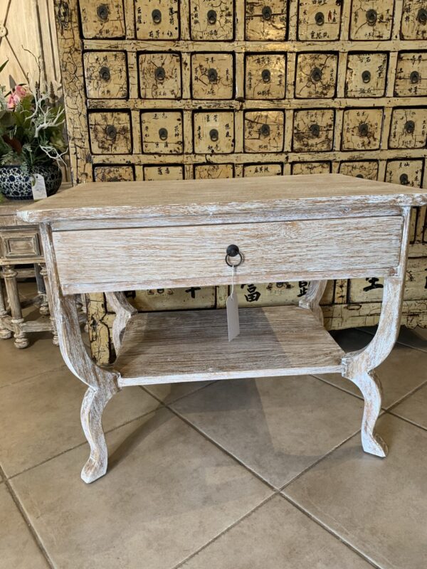 Love Side Table - White Wash