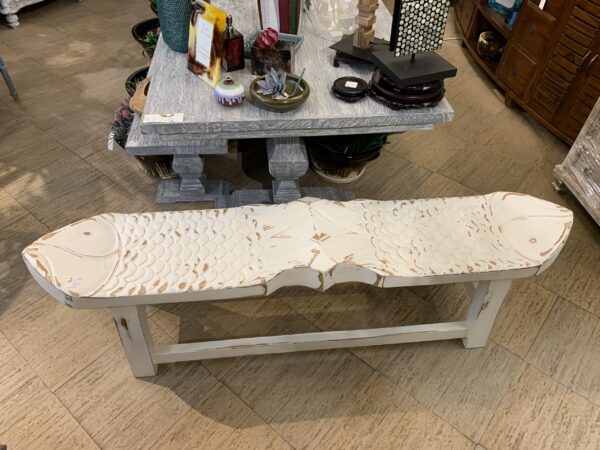 Fish Bench - 2-Seater - White CL