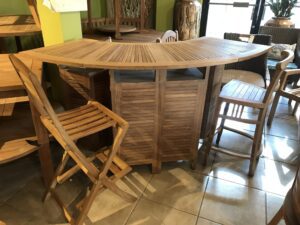 Teak Folding Bar Table