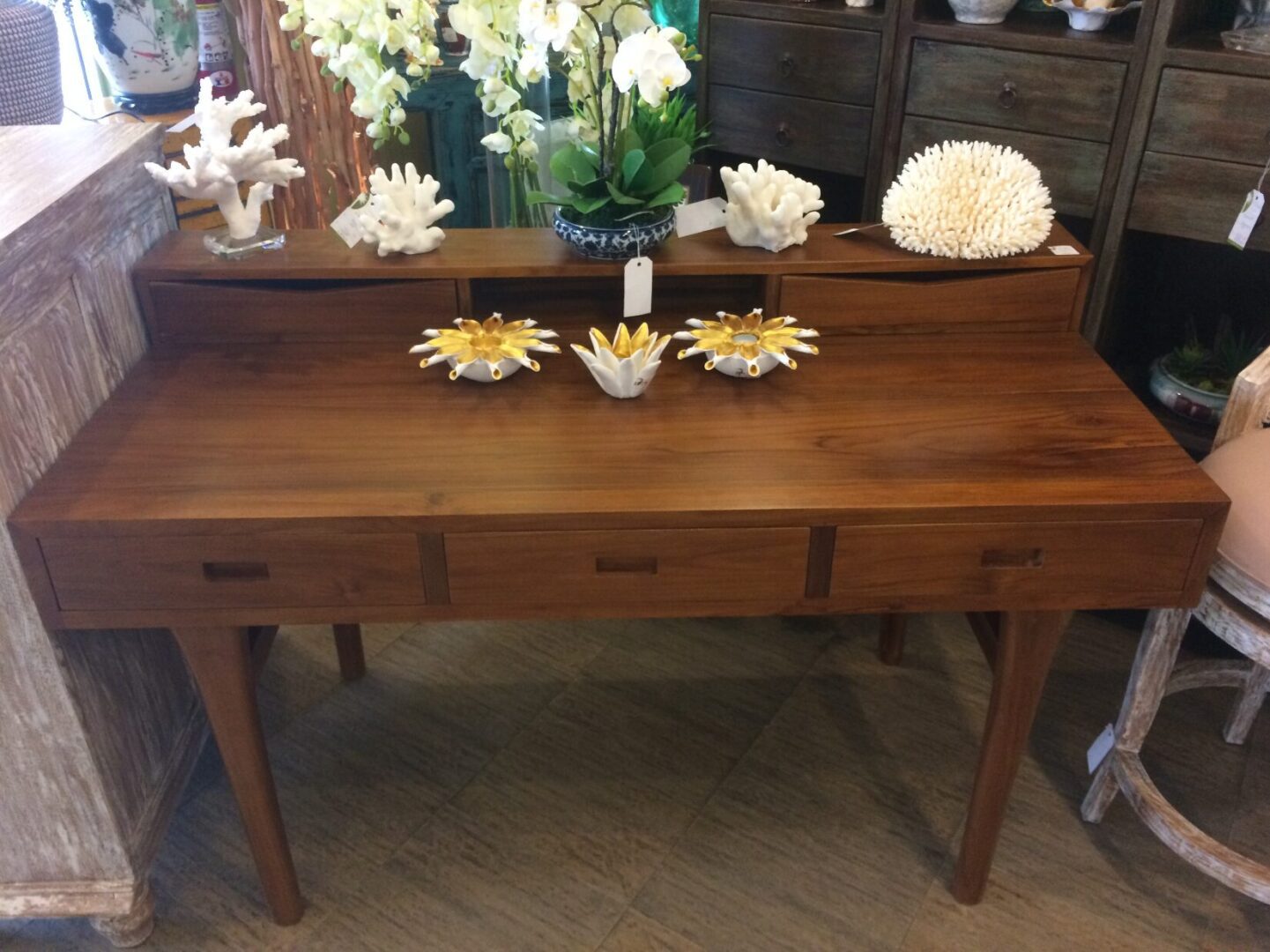 Piano Desk - Medium Brown