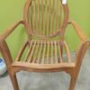 Teak Stacking Oval Arm Chair