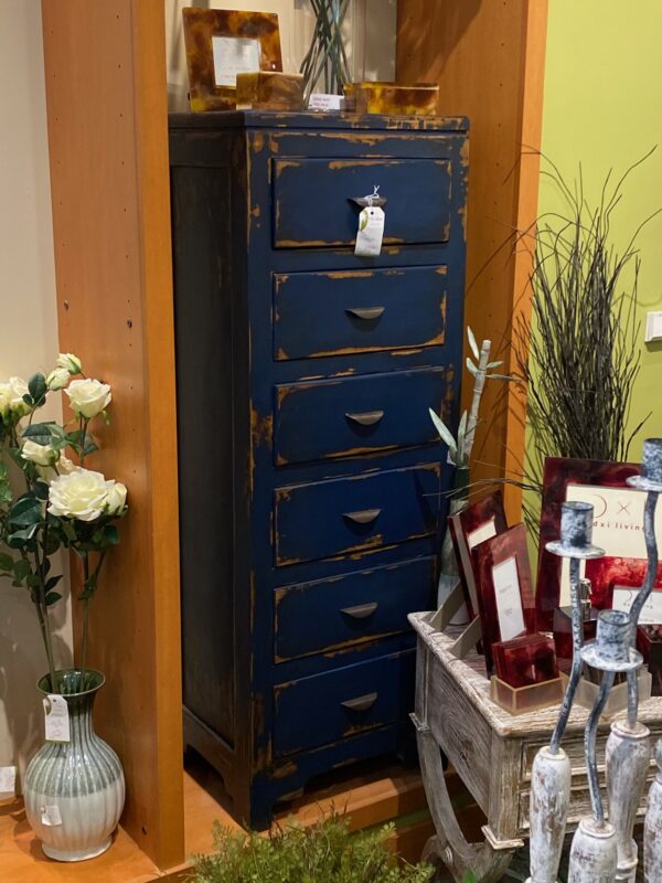 6 Drawer Cabinet - Electric Blue