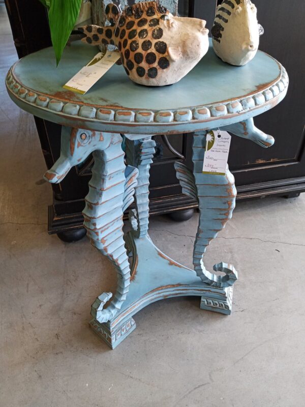 Seahorse Side Table - Ocean Blue
