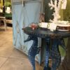 Seahorse Side Table with Baygon Chest - Blue Electric