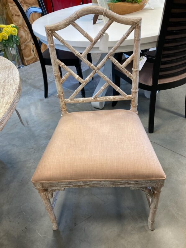 Bamboo Side Chair - White Wash