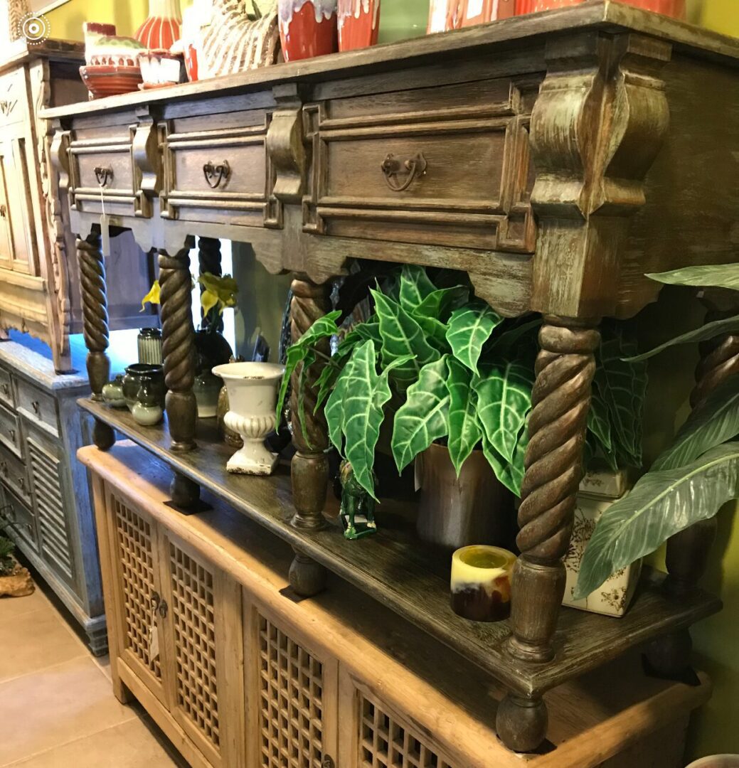 Barley Twist Ulir Console - Blue Green