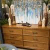 Laili Dresser 6 Drawer - Mahogany/Tigerwood honey smooth
