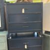 Laili Nightstand 3 Drawer - Mahogany/Tigerwood blue electric