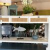 Dewi Console table 3 drawer - Mahogany/Tigerwood White classic