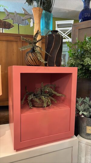Oka nightstand 1 drawer - Mahogany coral