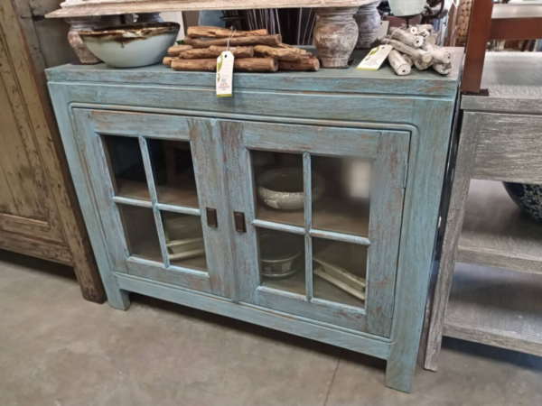 Ming Small Media Cabinet - Blue Wash