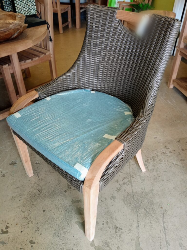 Paseo Chair with light blue cushion