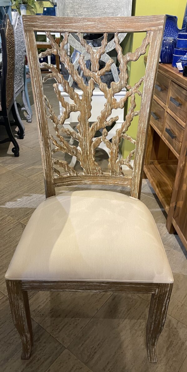 Coral Back "Ranting" Side Chair- Pecan Shell (WWTB)
