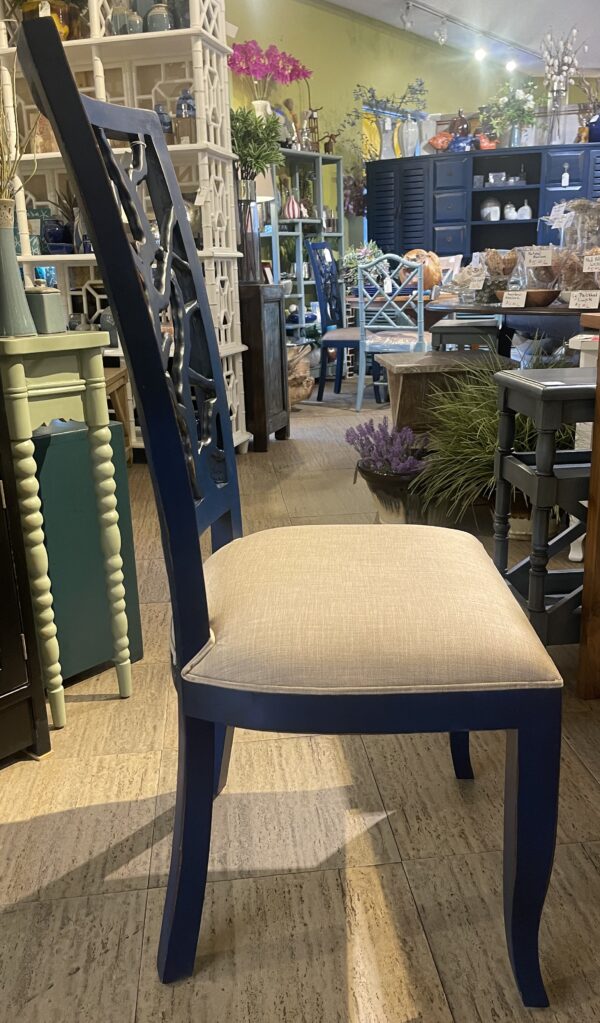 Coral Back "Ranting" Side Chair Profile- Blue Electric