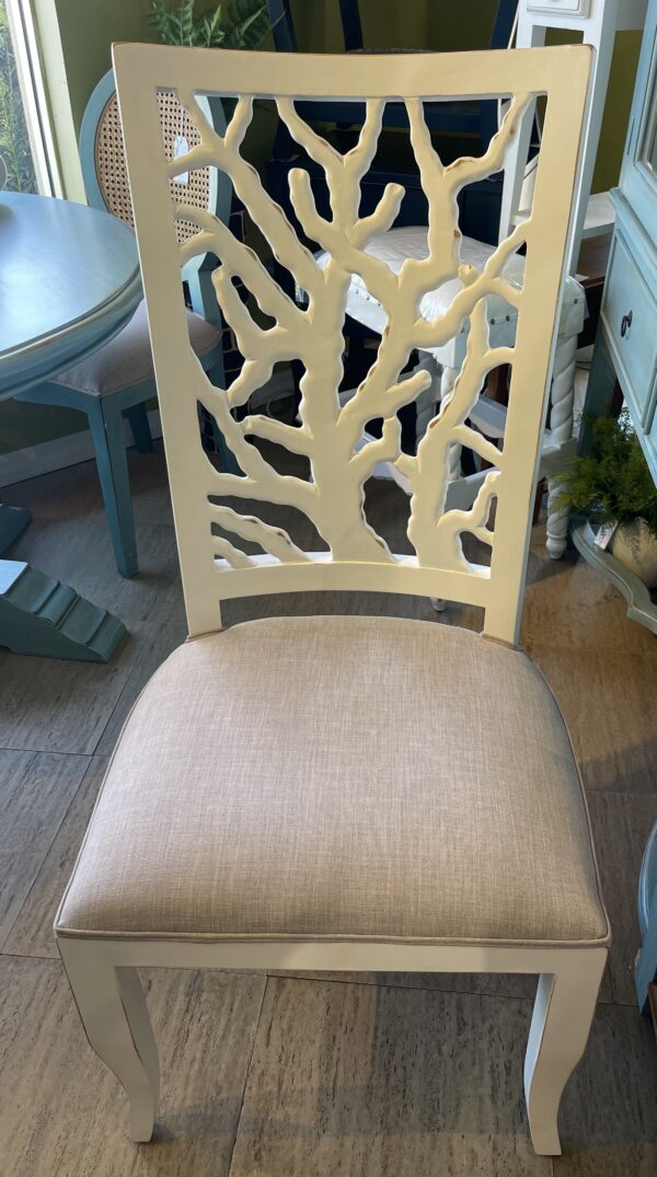 Coral Back "Ranting" Side Chair- White CL (WCL)
