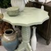 Scalloped Side Table- Celadon