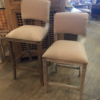 Tower Stools - White Wash Counter Height and Pecan Bar Height