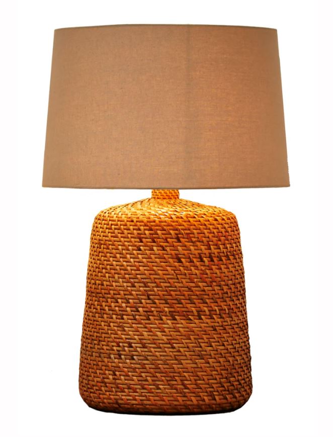 Rattan table lamp